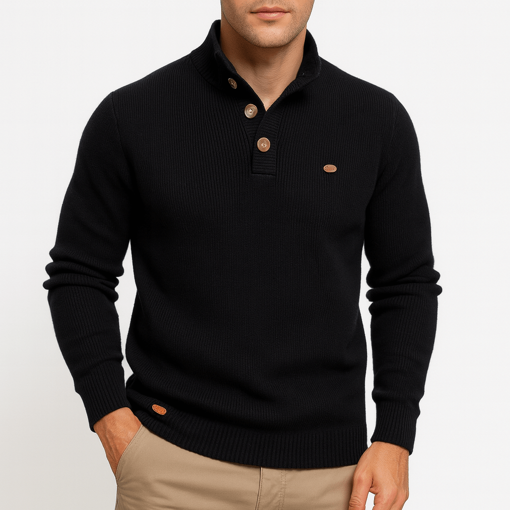 Button-Up Knitted Jumper