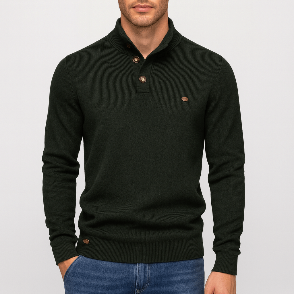 Button-Up Knitted Jumper