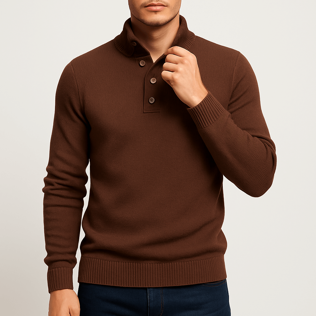Button-Up Knitted Jumper