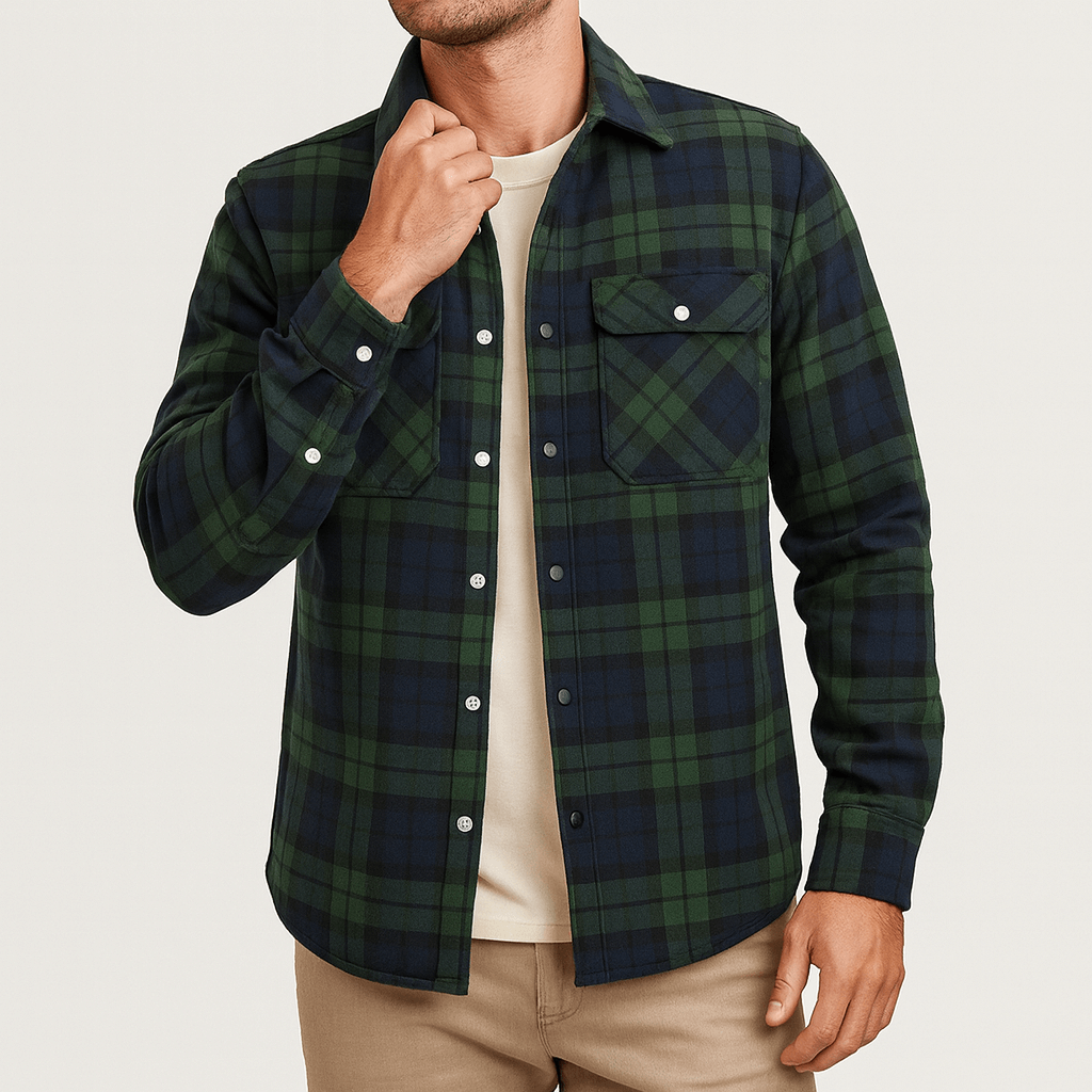 Checked Bomber Jacket