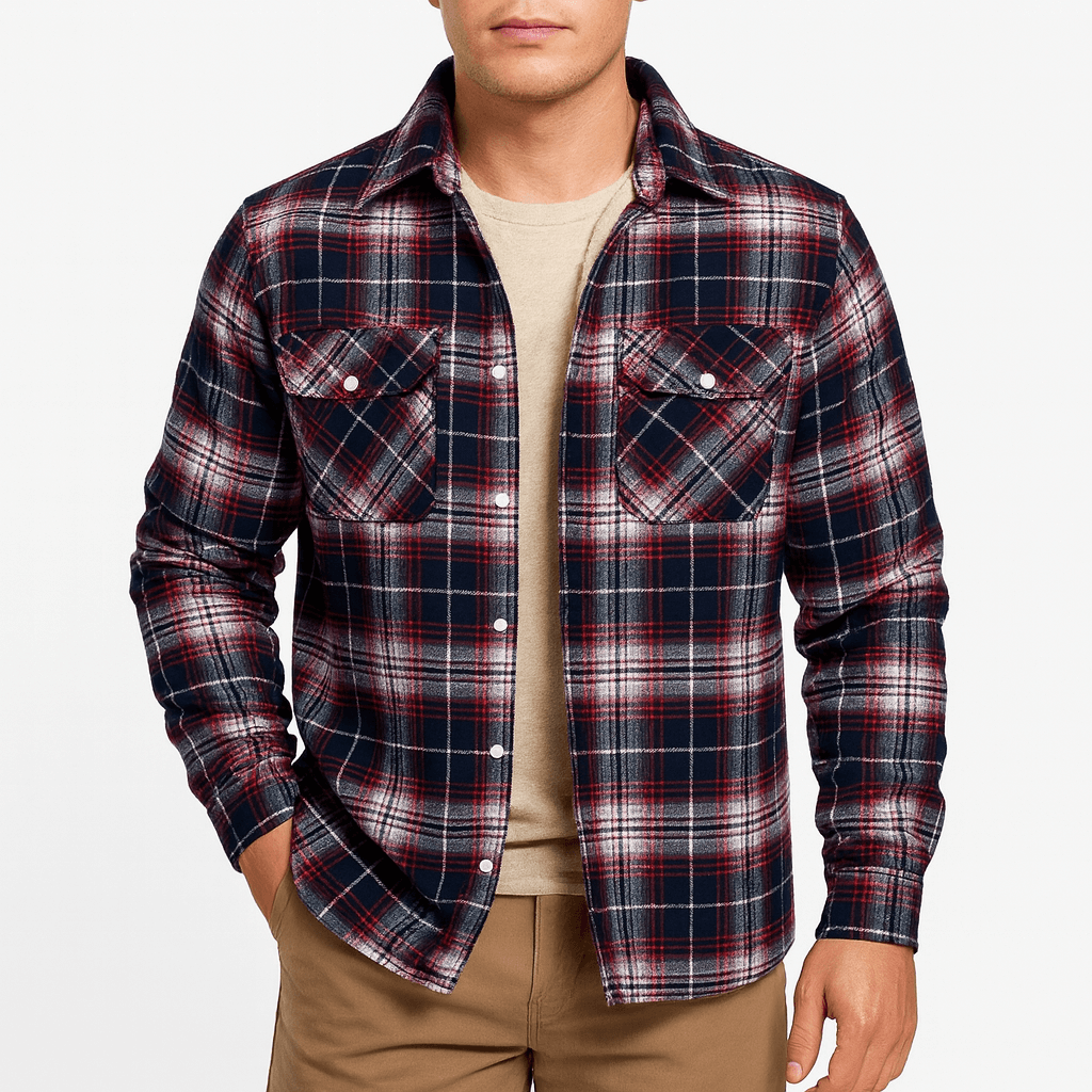 Checked Bomber Jacket