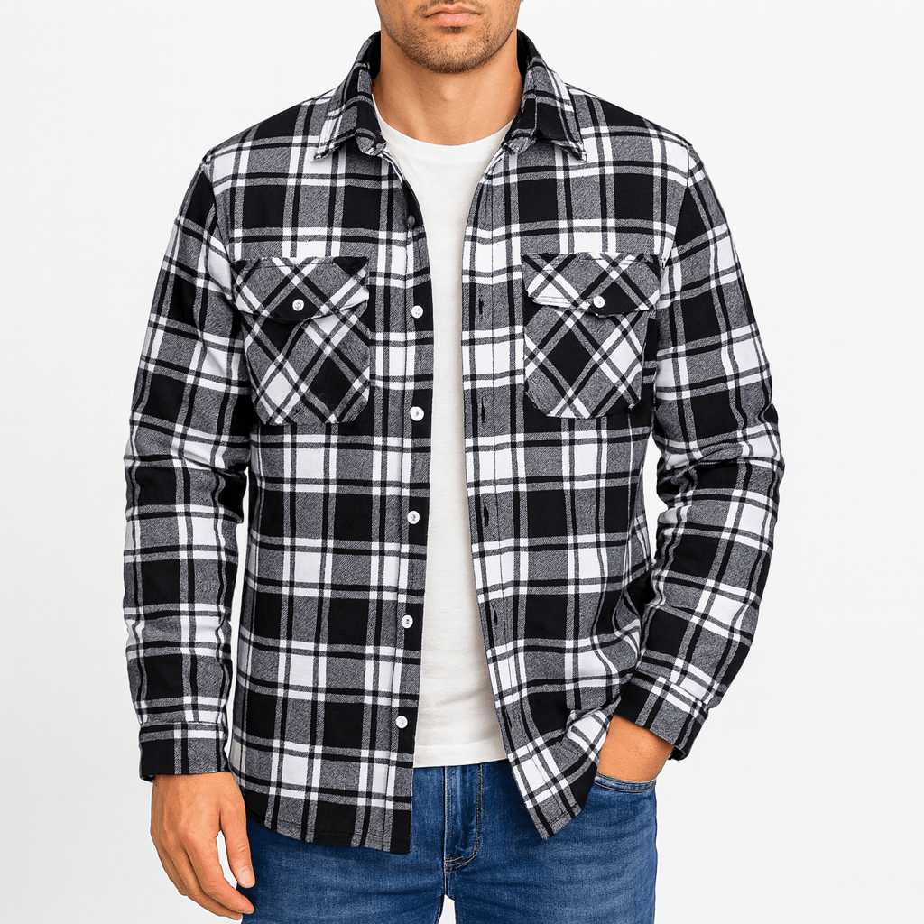 Checked Bomber Jacket