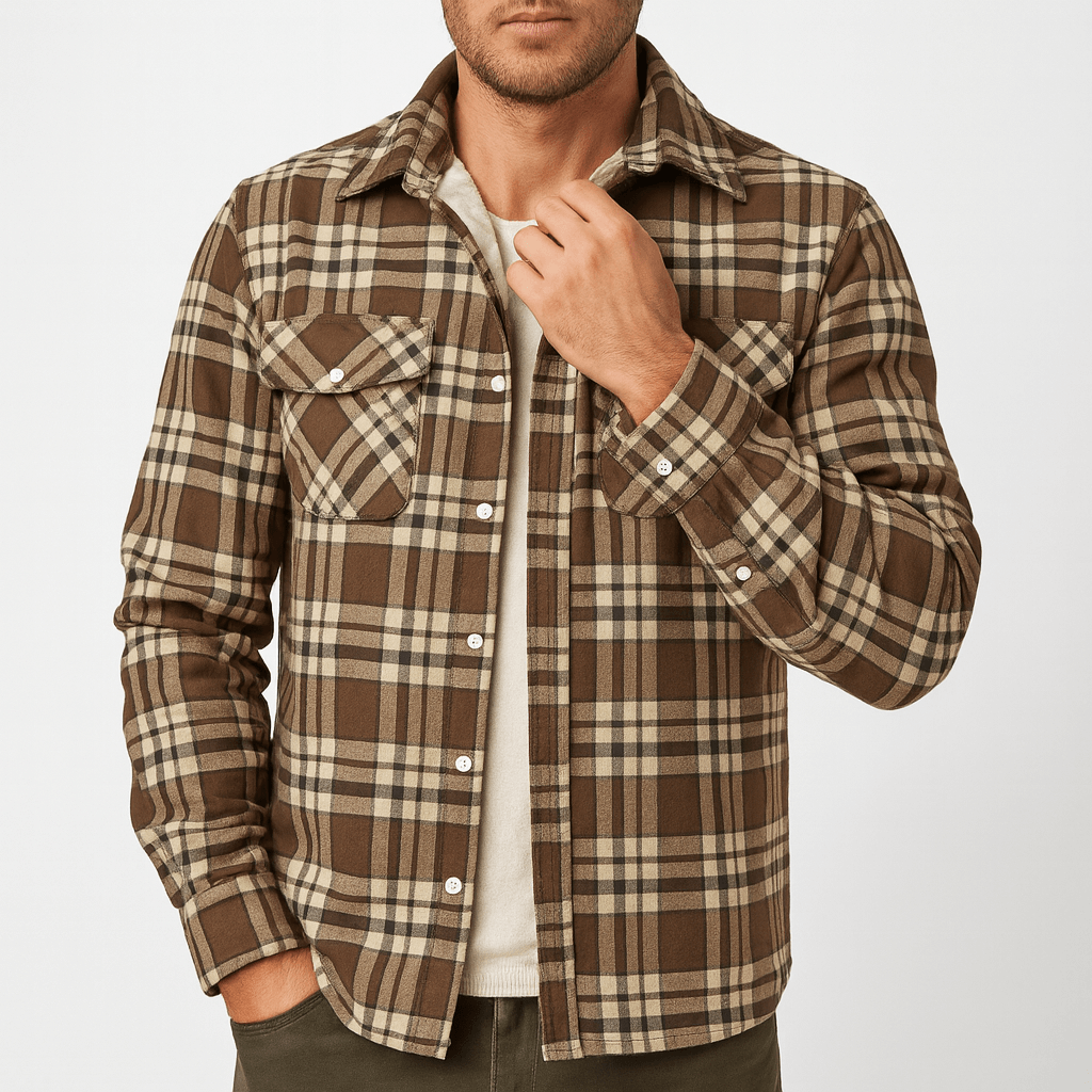 Checked Bomber Jacket