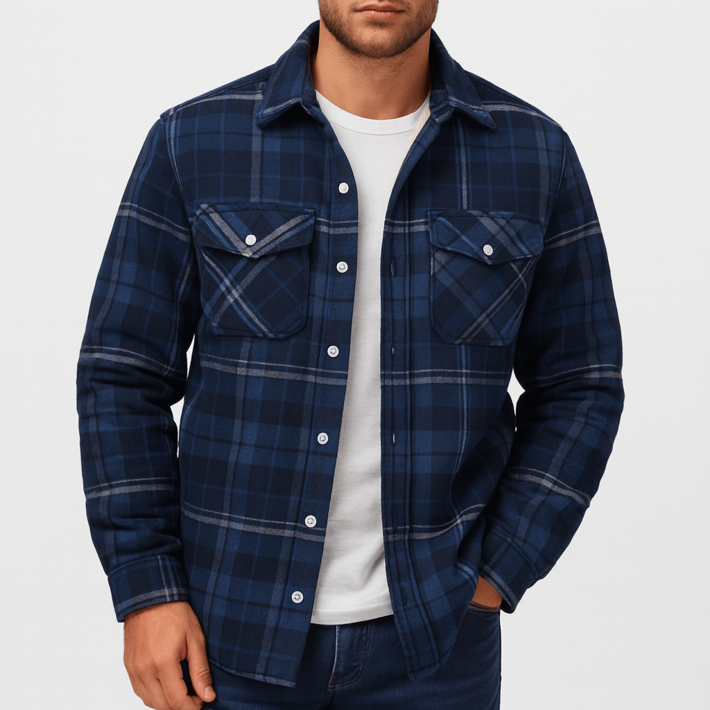 Checked Bomber Jacket