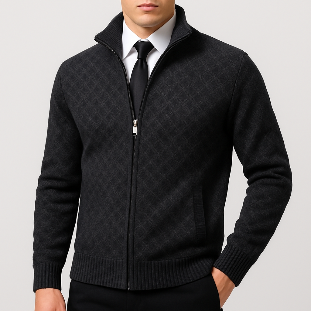 Fitted Zip Cardigan