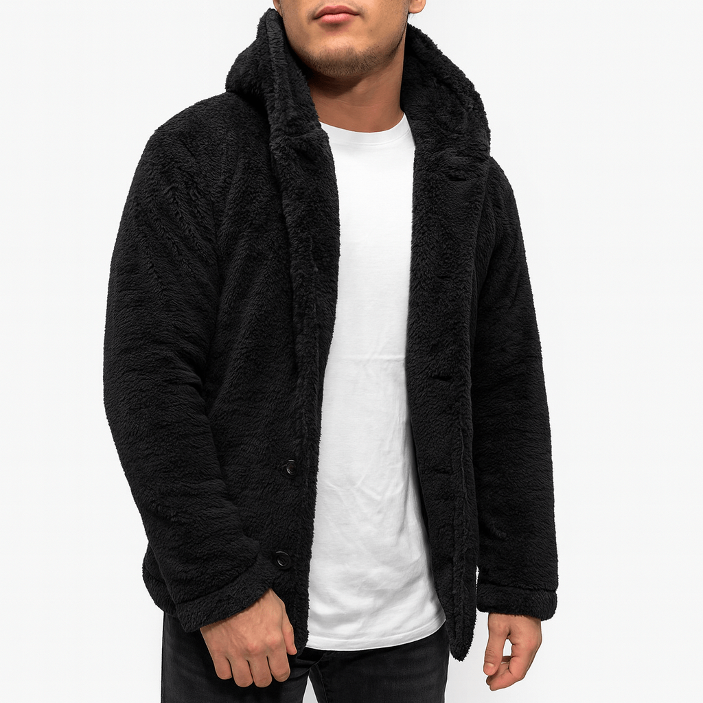 Fleece Hooded Cardigan