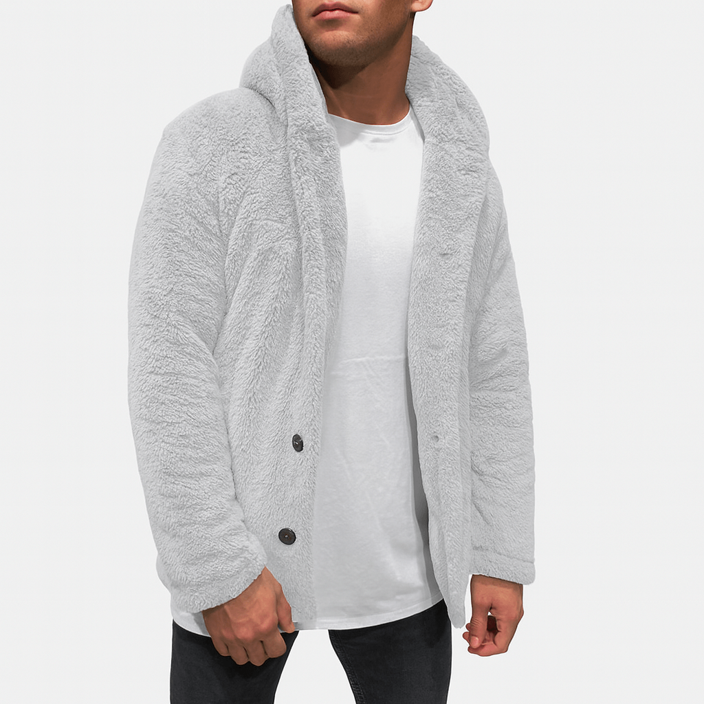 Fleece Hooded Cardigan