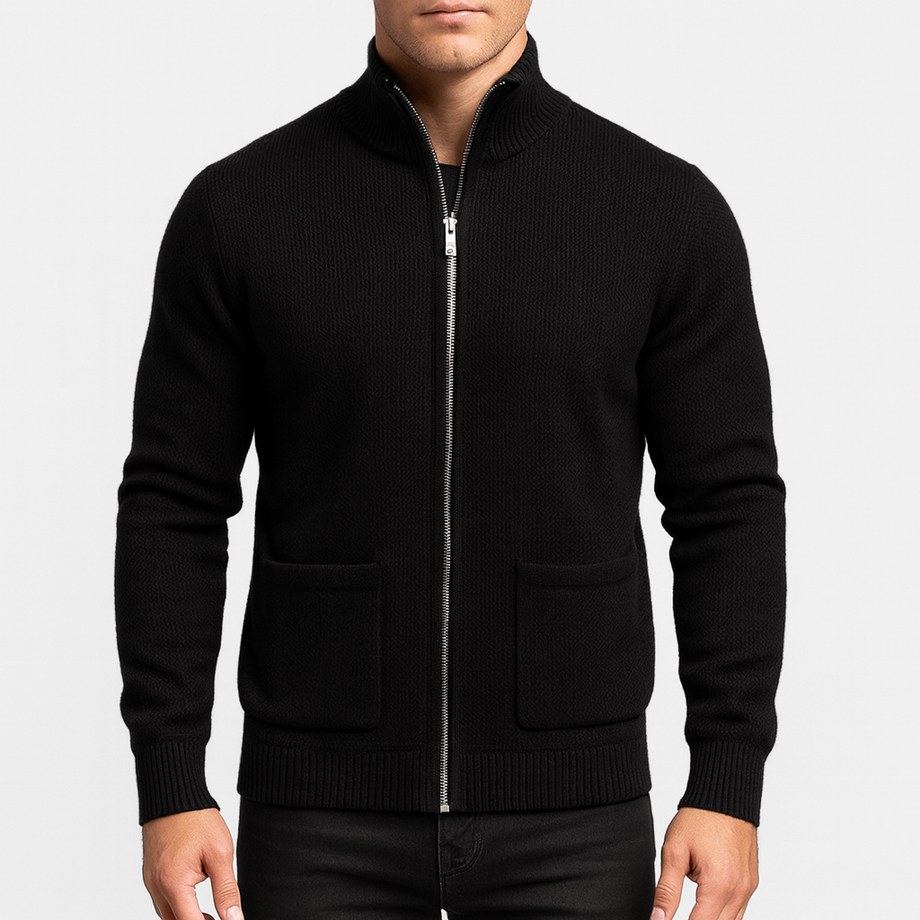 Full-Zip Cotton Cardigan