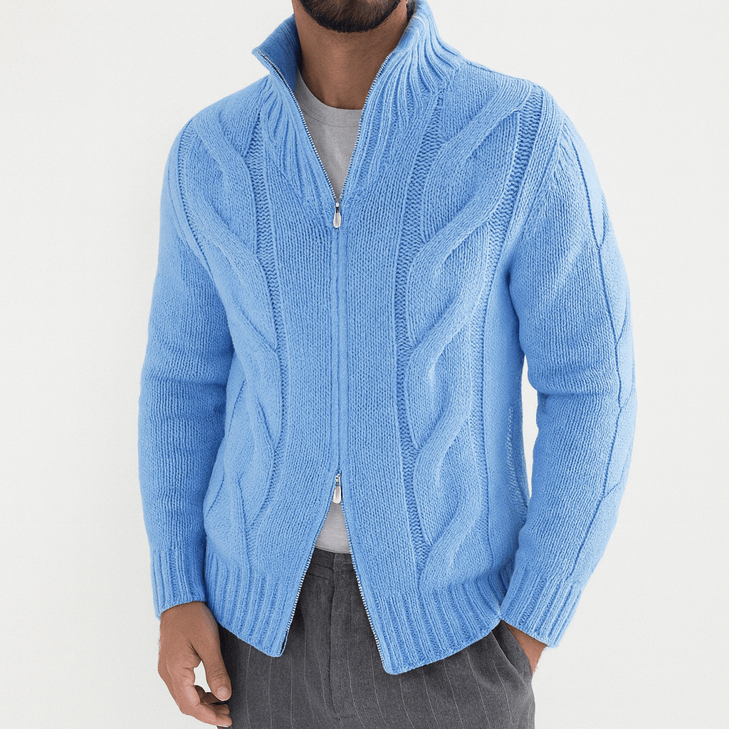 Full-Zip Knit Cardigan