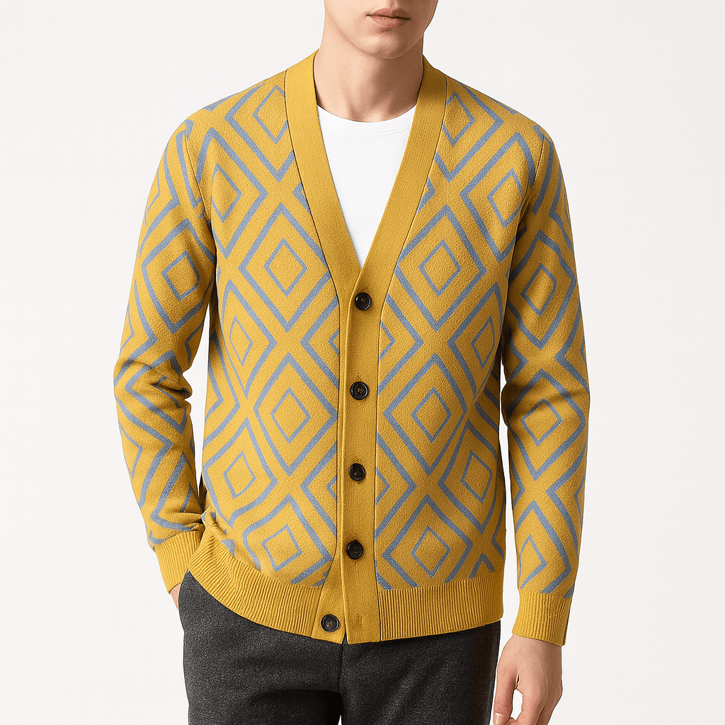 Jacquard Knit Cardigan