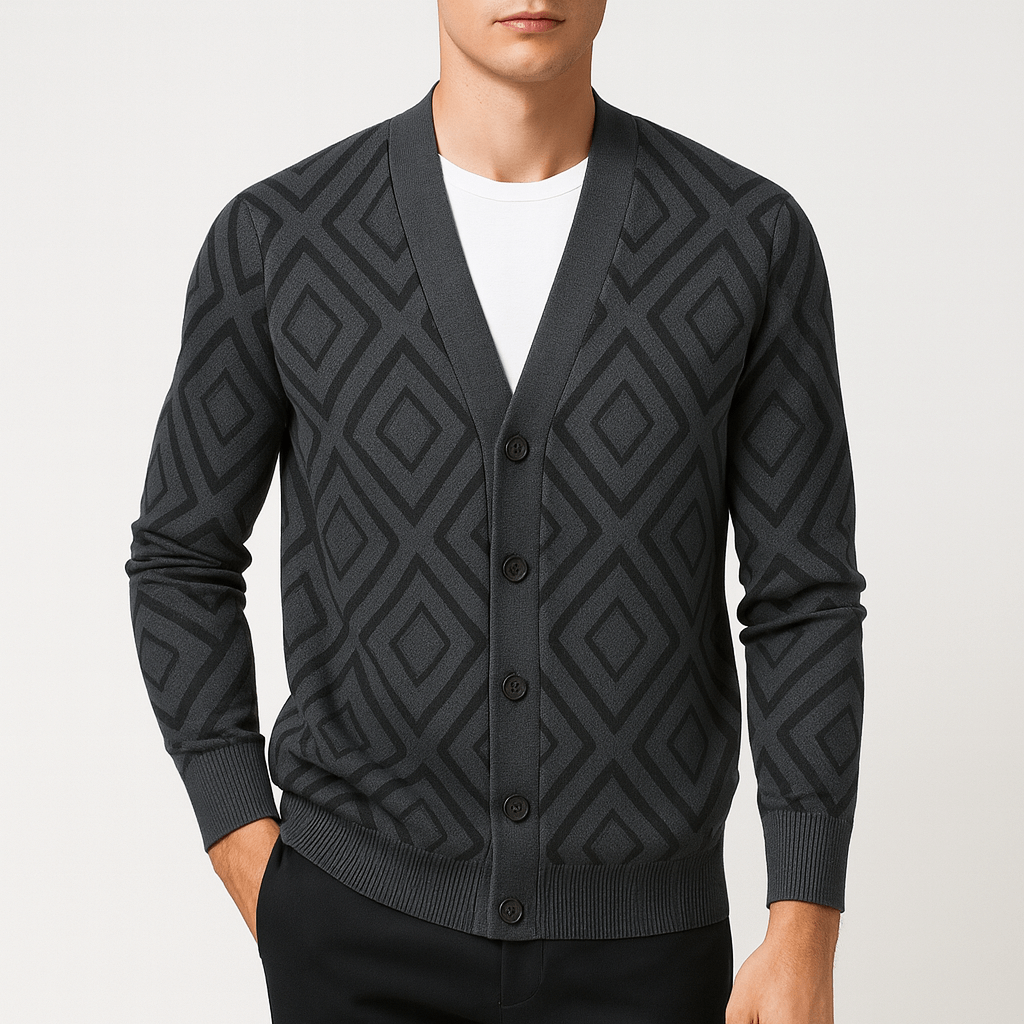 Jacquard Knit Cardigan