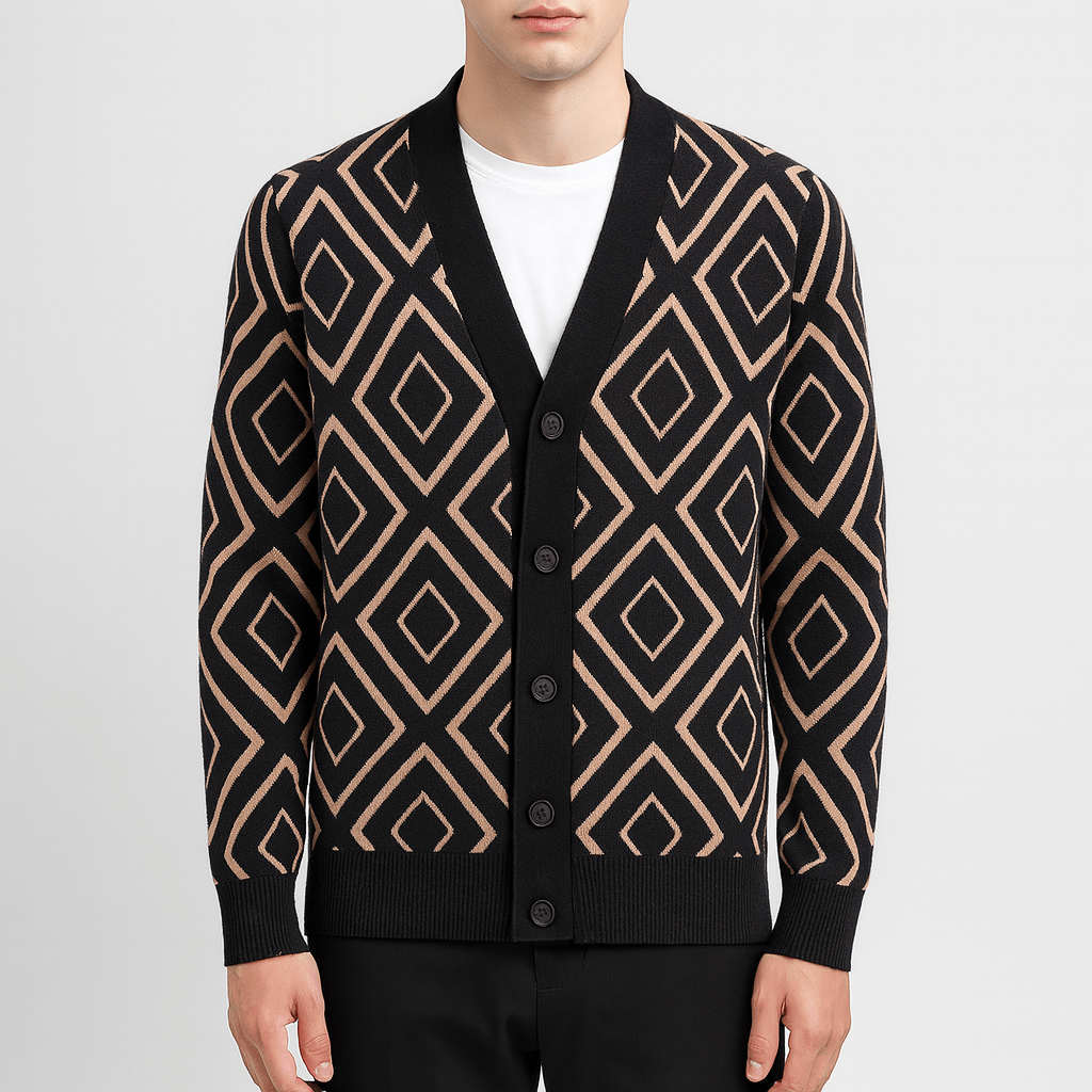Jacquard Slim Cardigan