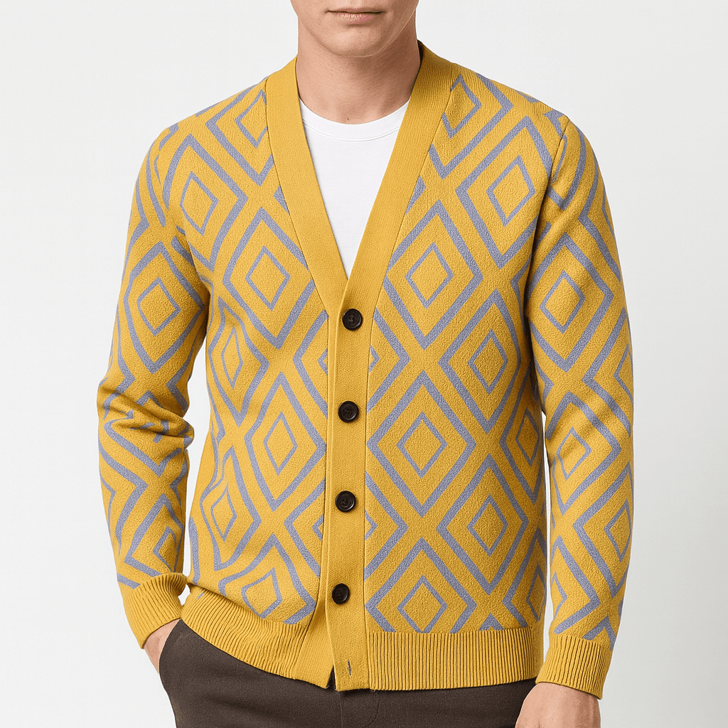 Jacquard Slim Cardigan