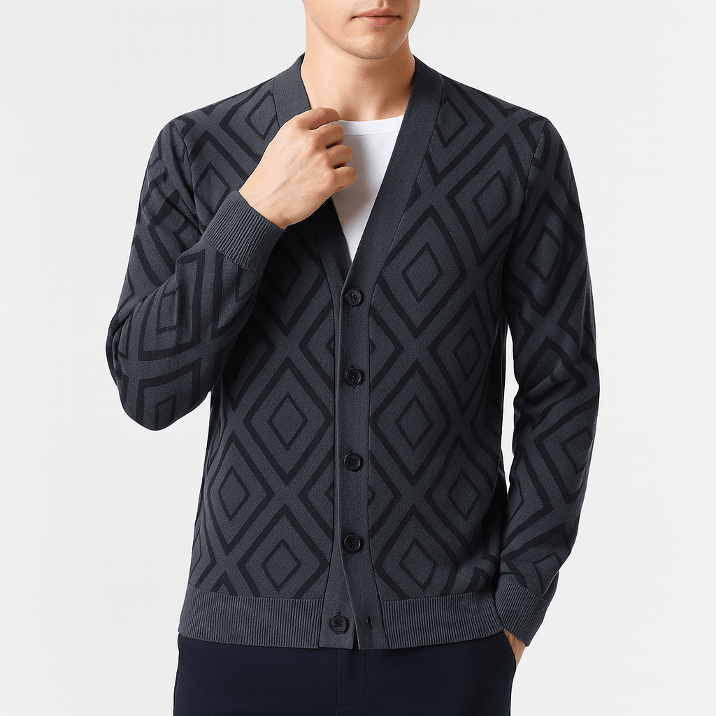 Jacquard Slim Cardigan