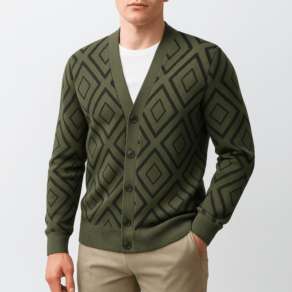 Jacquard Slim Cardigan