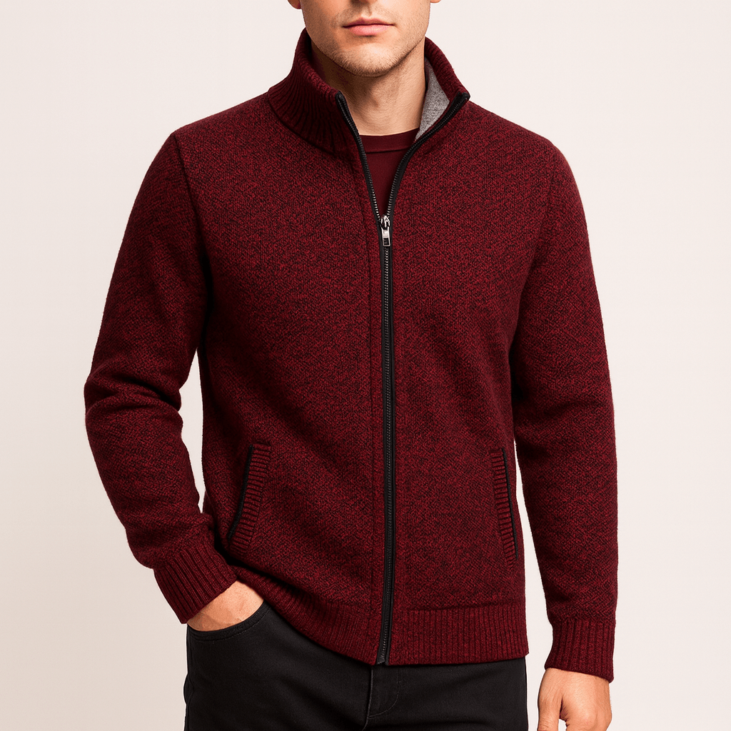 Knitted Zip Cardigan