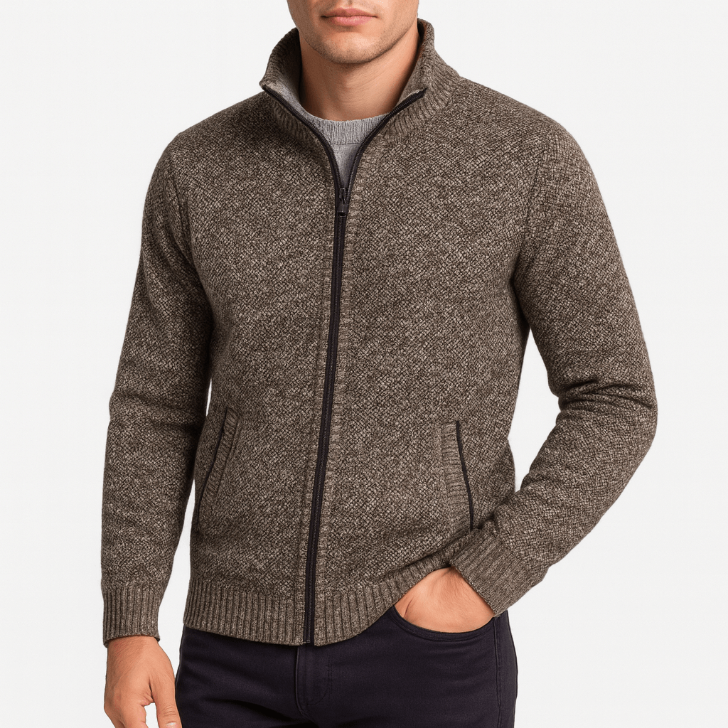 Knitted Zip Cardigan