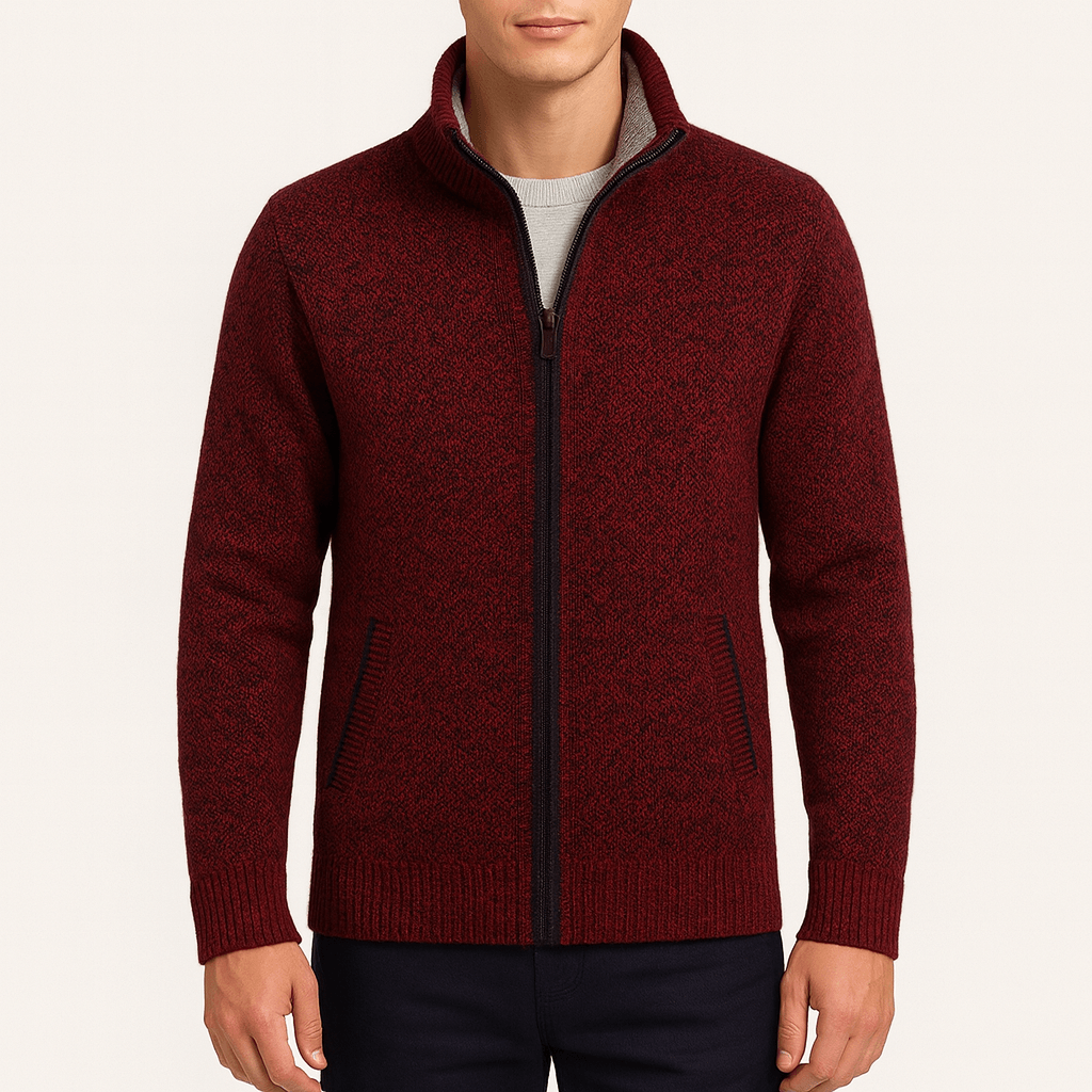 Knitted Zip Cardigan