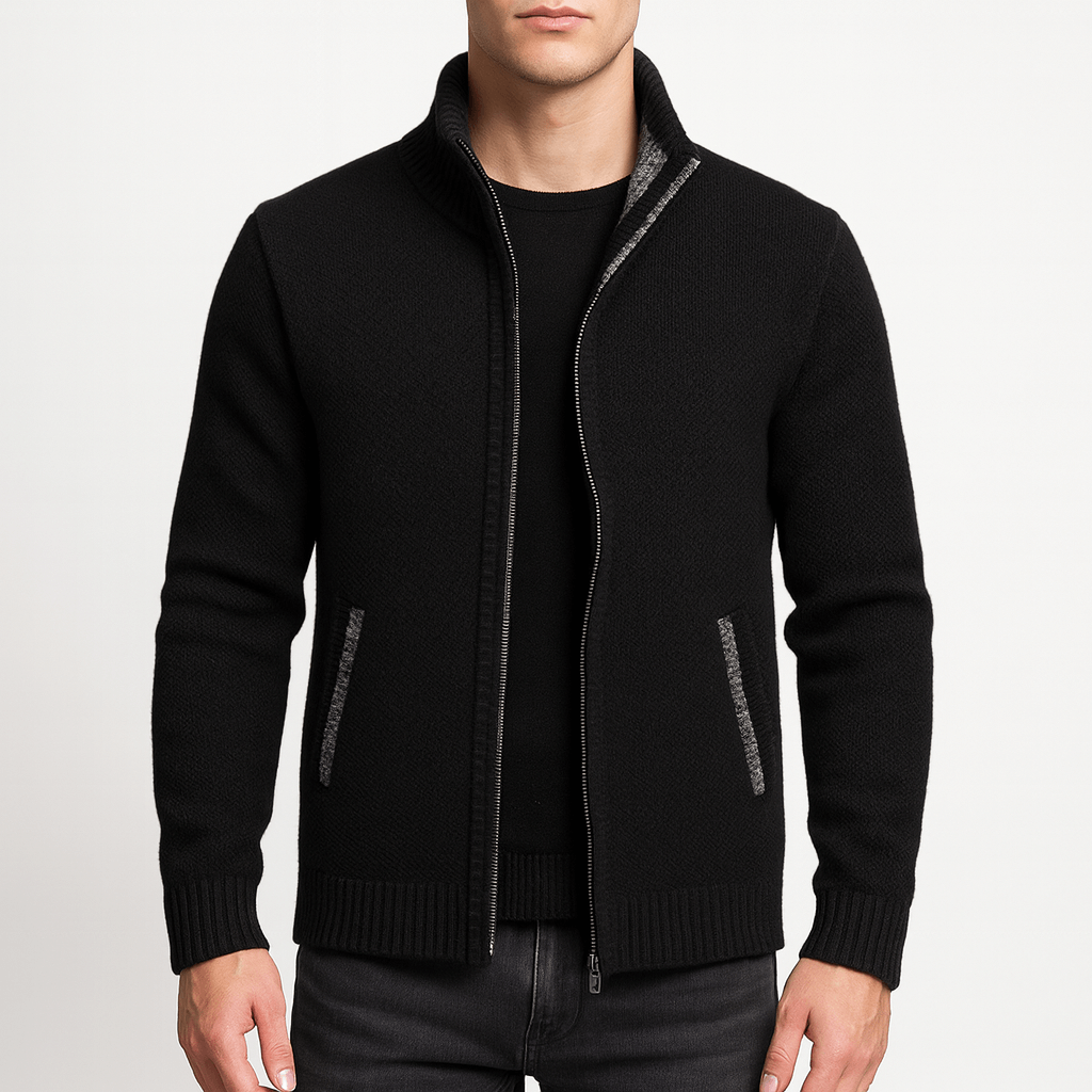Knitted Zip Cardigan