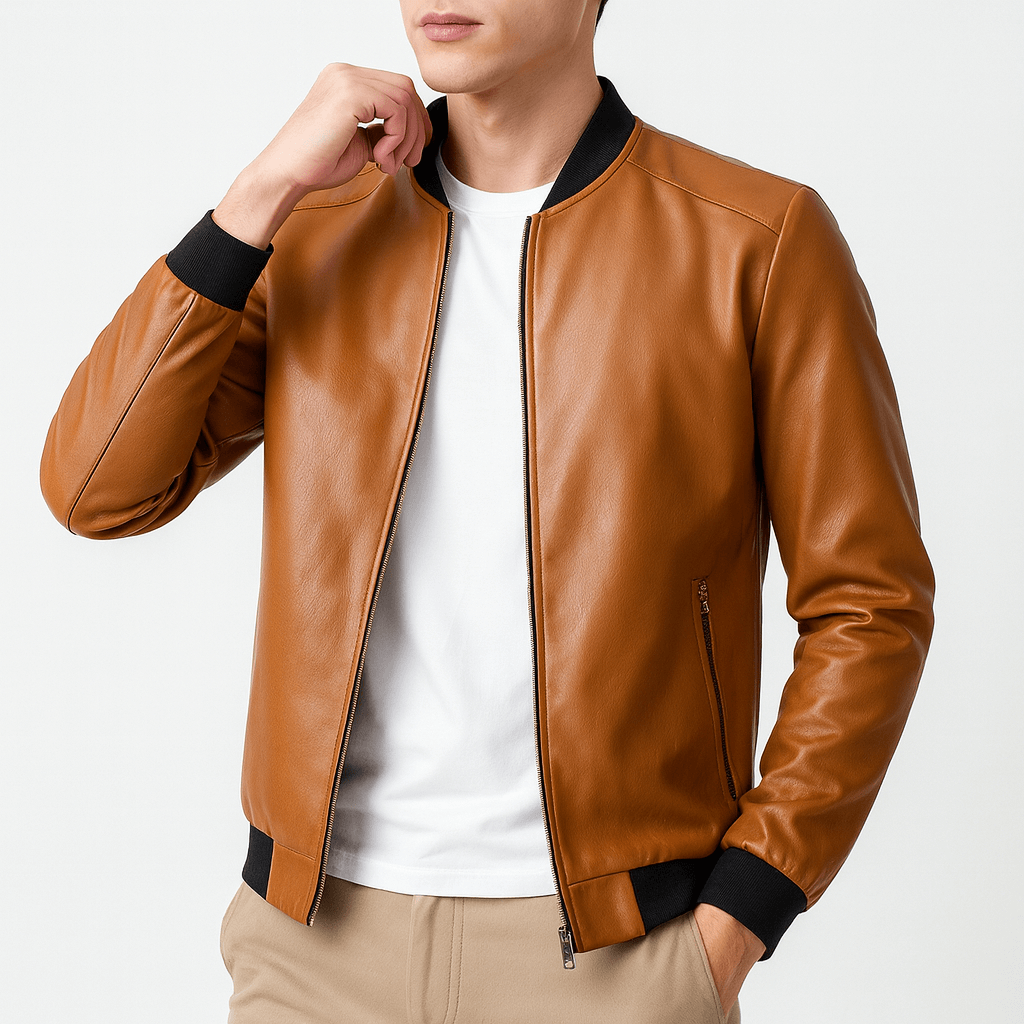 Leather Bomber Jacket