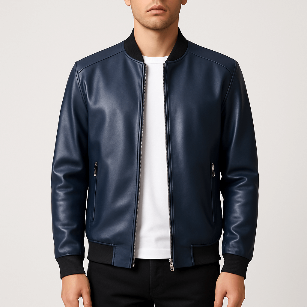 Leather Bomber Jacket
