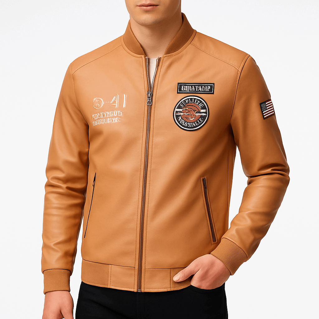 Leather Patch Jacket