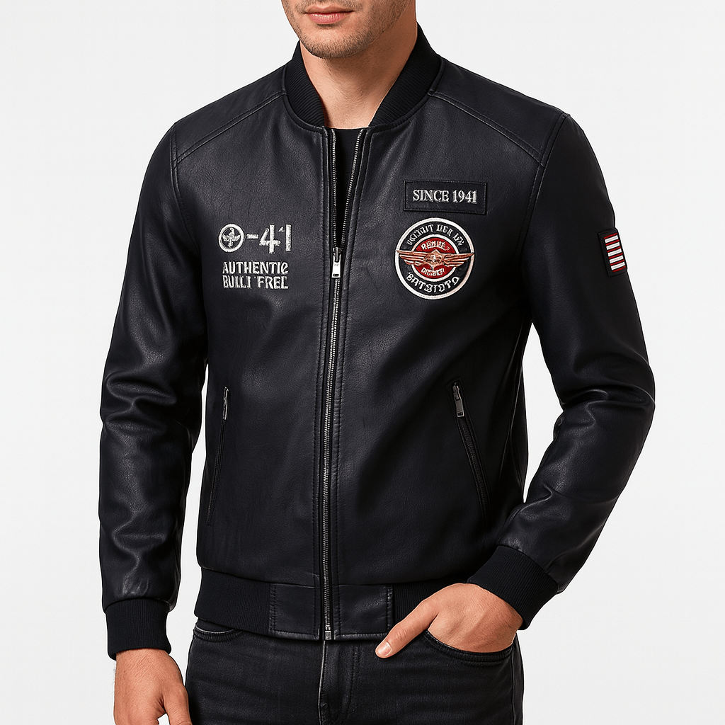 Leather Patch Jacket