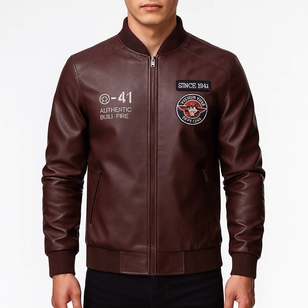 Leather Patch Jacket