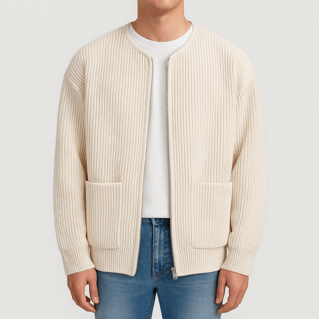 Minimalist Zip Cardigan
