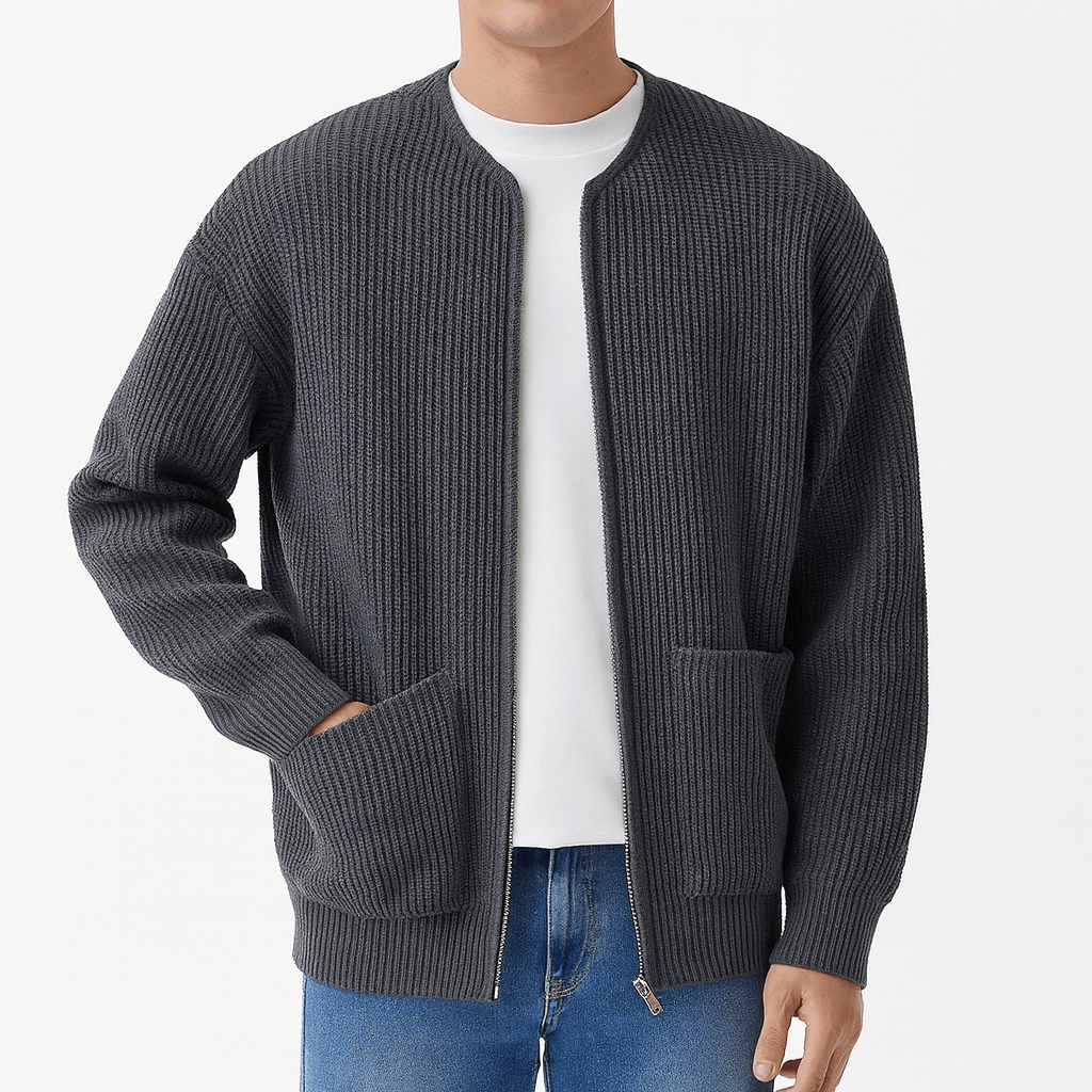 Minimalist Zip Cardigan