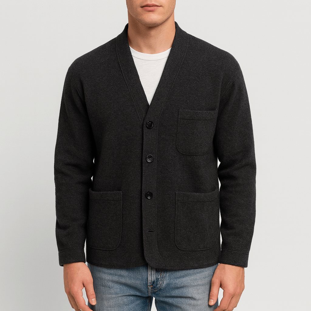 Multi-Pocket Thermal Cardigan