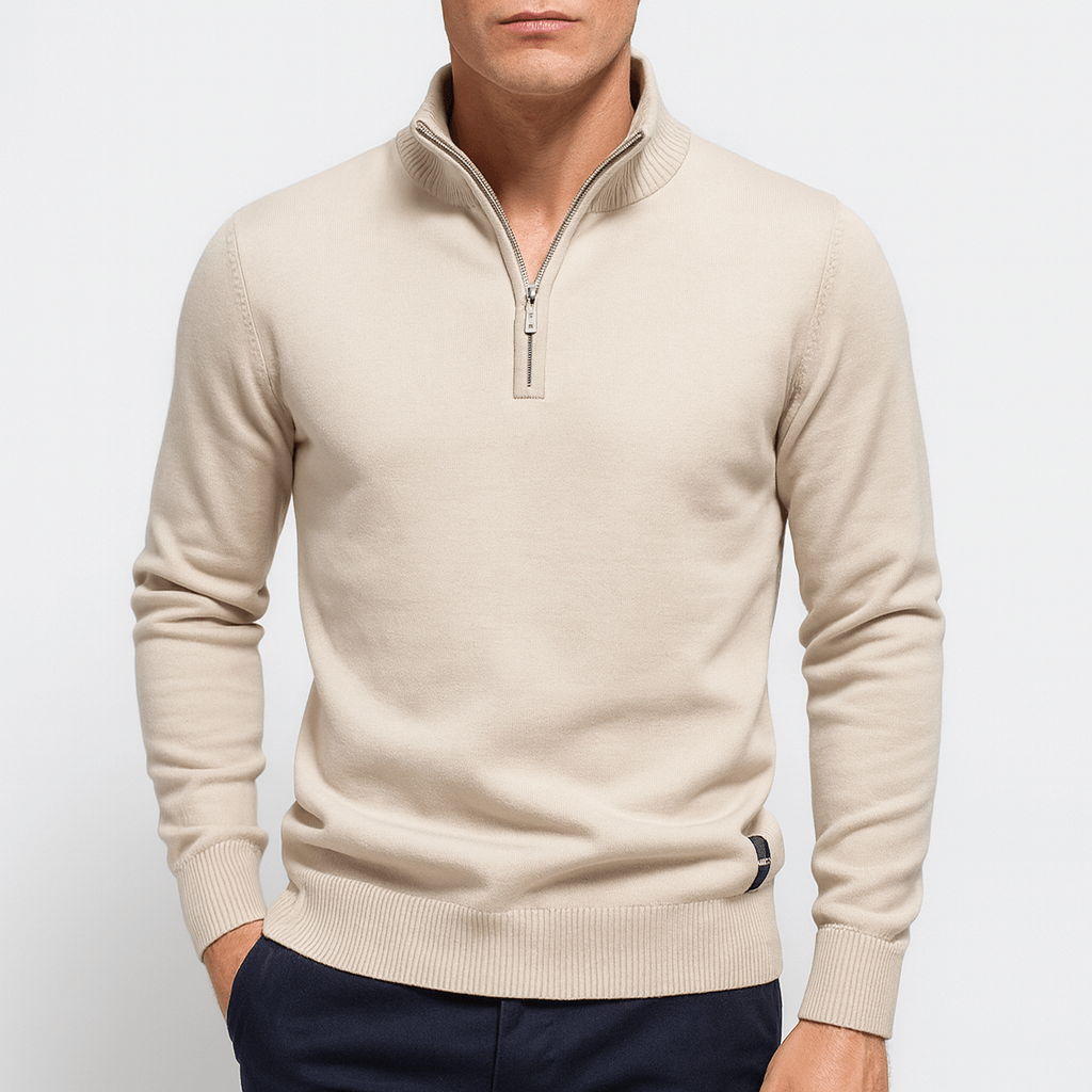 Quarter-Zip Fitted Sweater