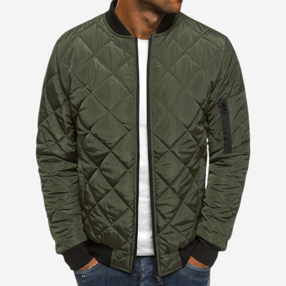 Quilted Bomber Jacket