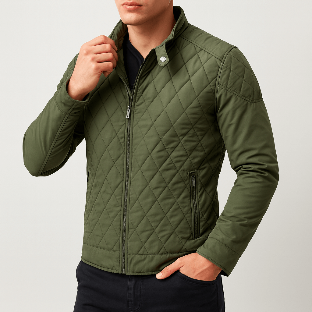 Quilted Bomber Jacket