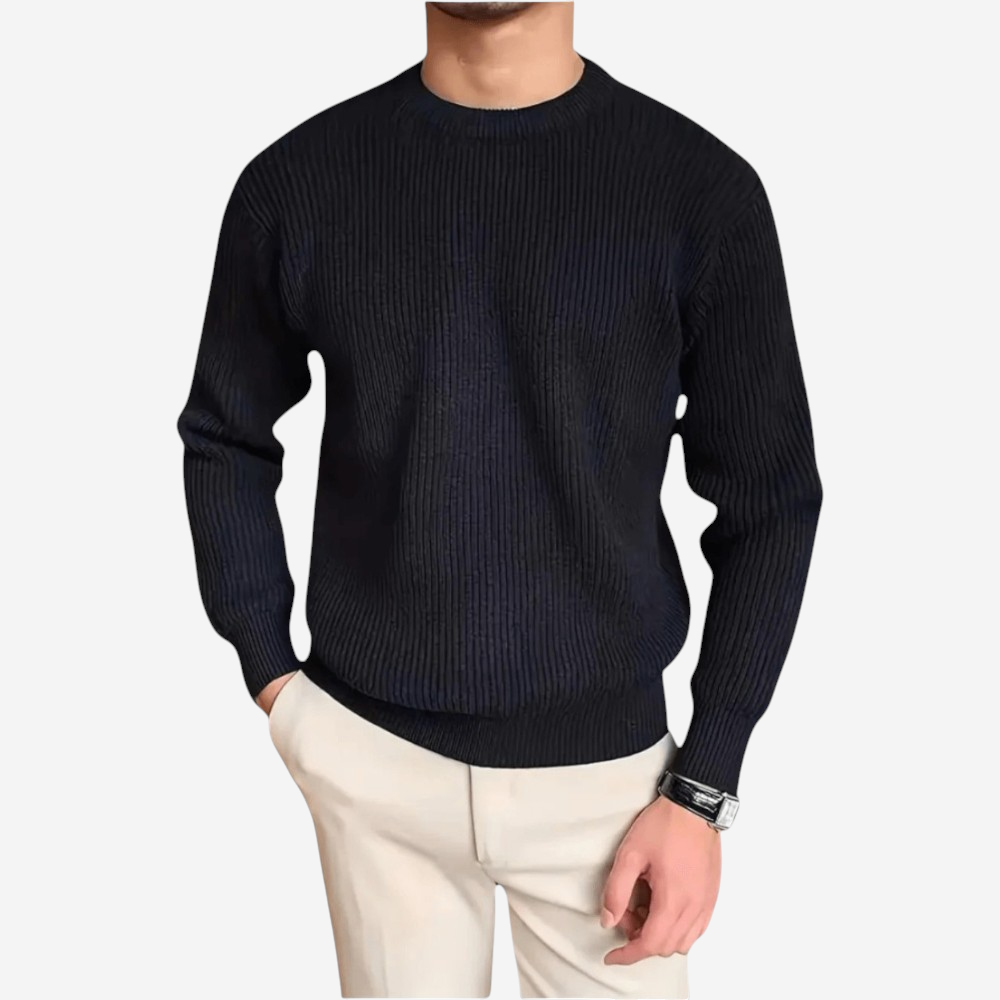 Ribbed Crewneck Sweater