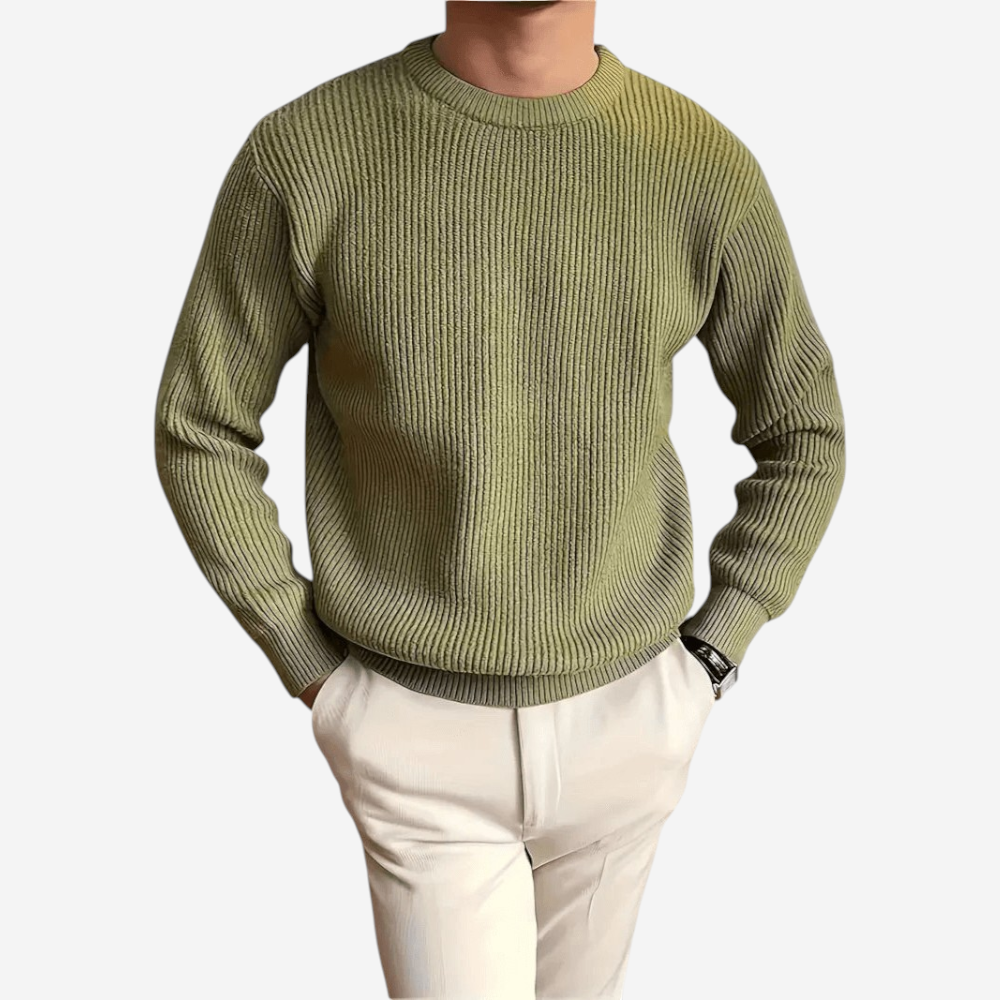 Ribbed Crewneck Sweater