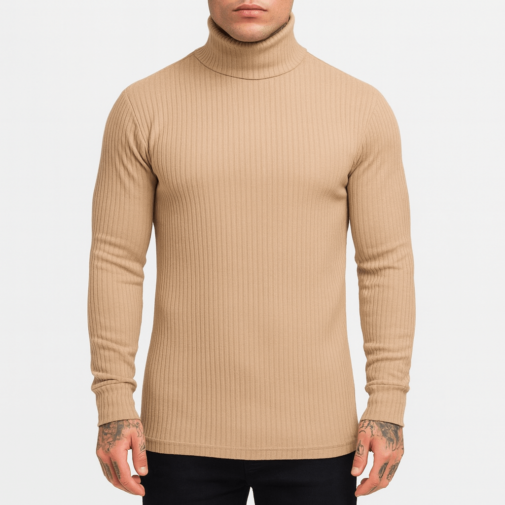 Ribbed Turtleneck Sweater