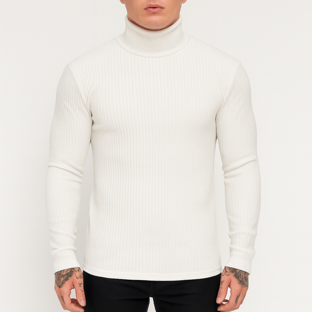 Ribbed Turtleneck Sweater