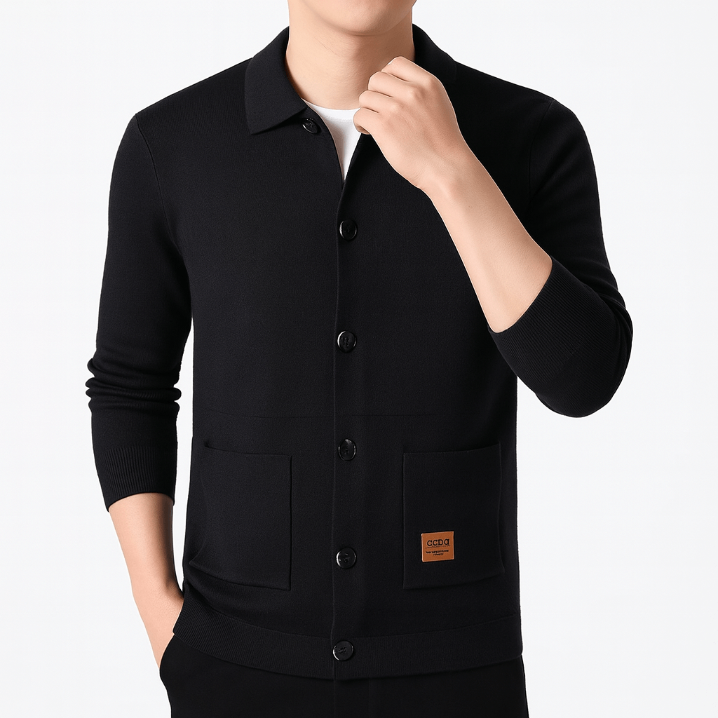 Slim Collar Cardigan