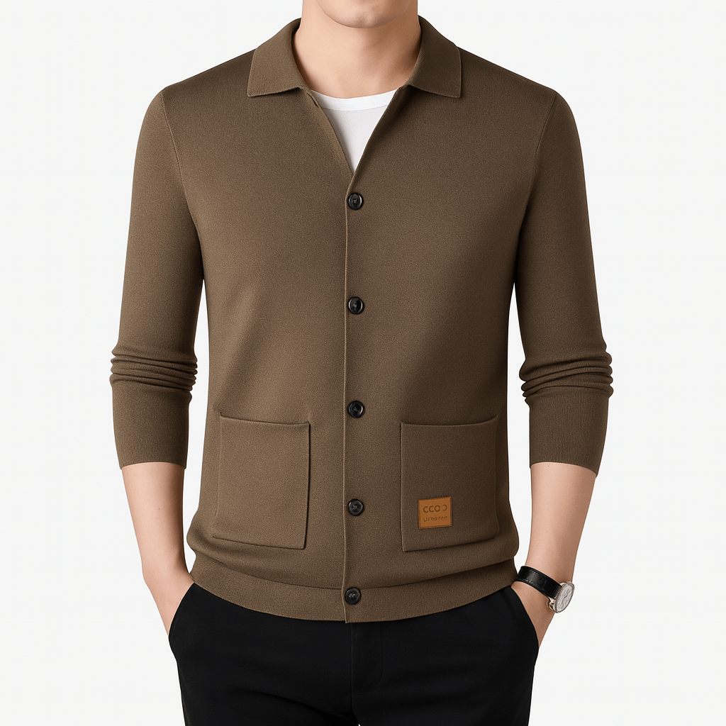 Slim Collar Cardigan
