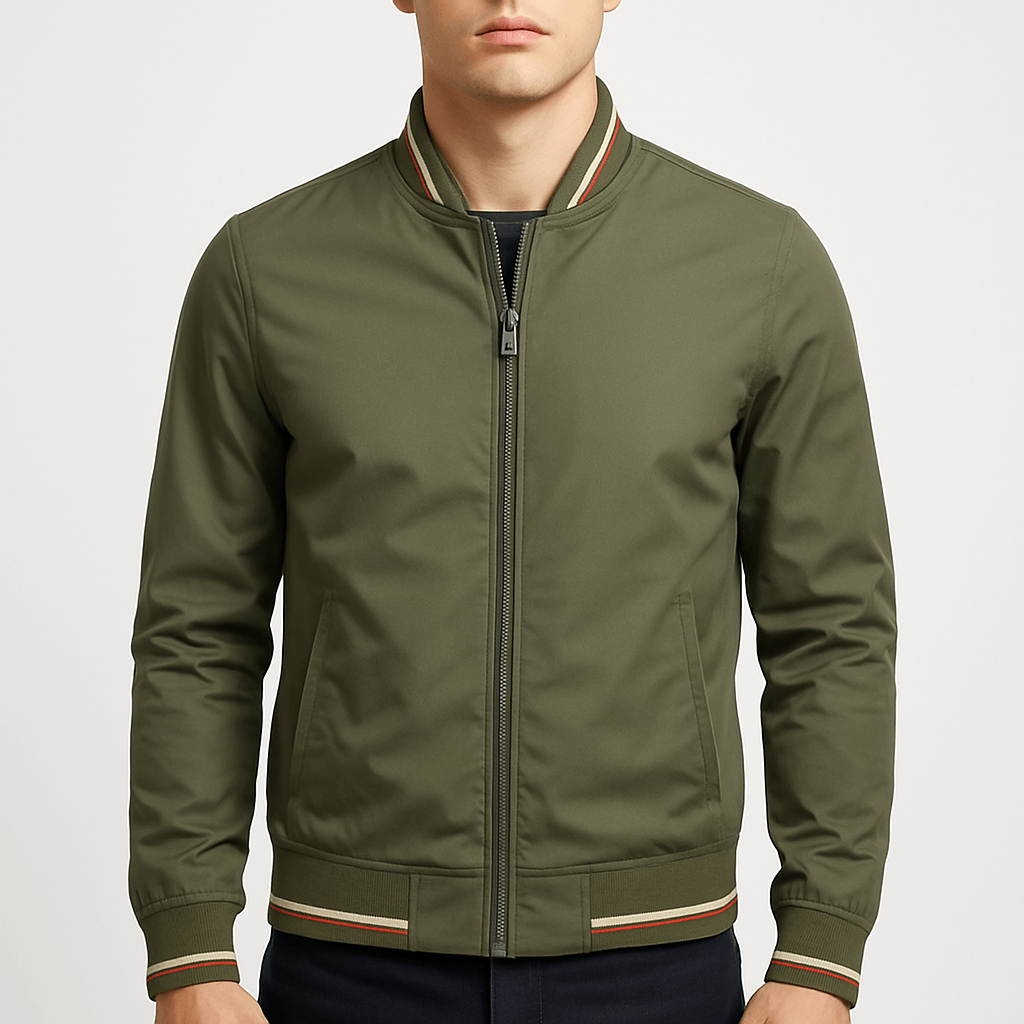 Striped Bomber Jacket