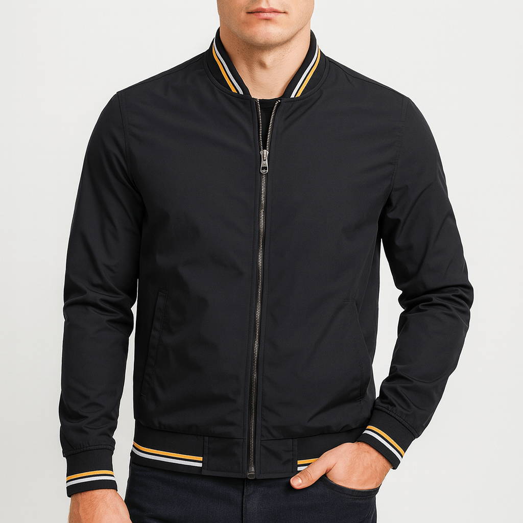Striped Bomber Jacket