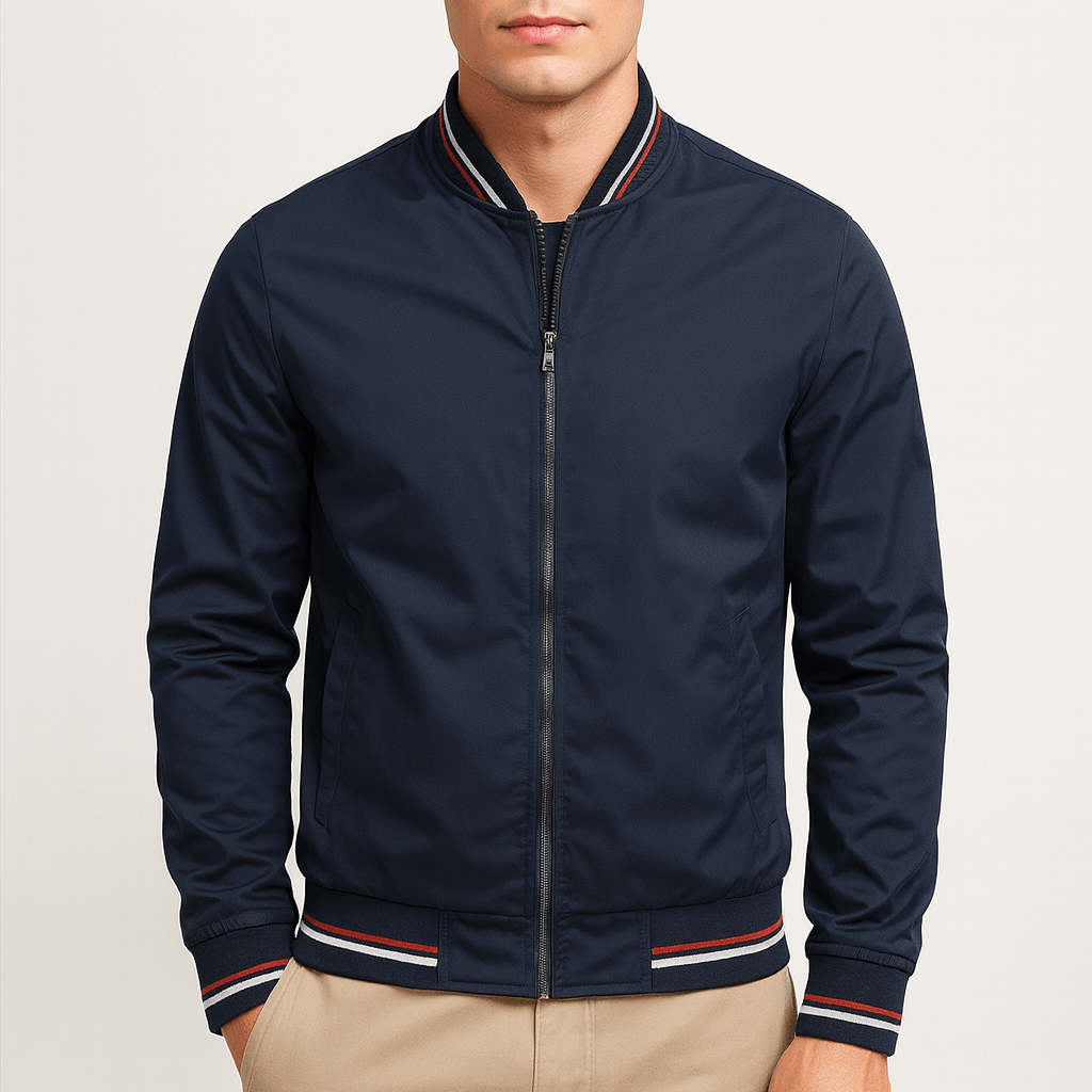 Striped Bomber Jacket