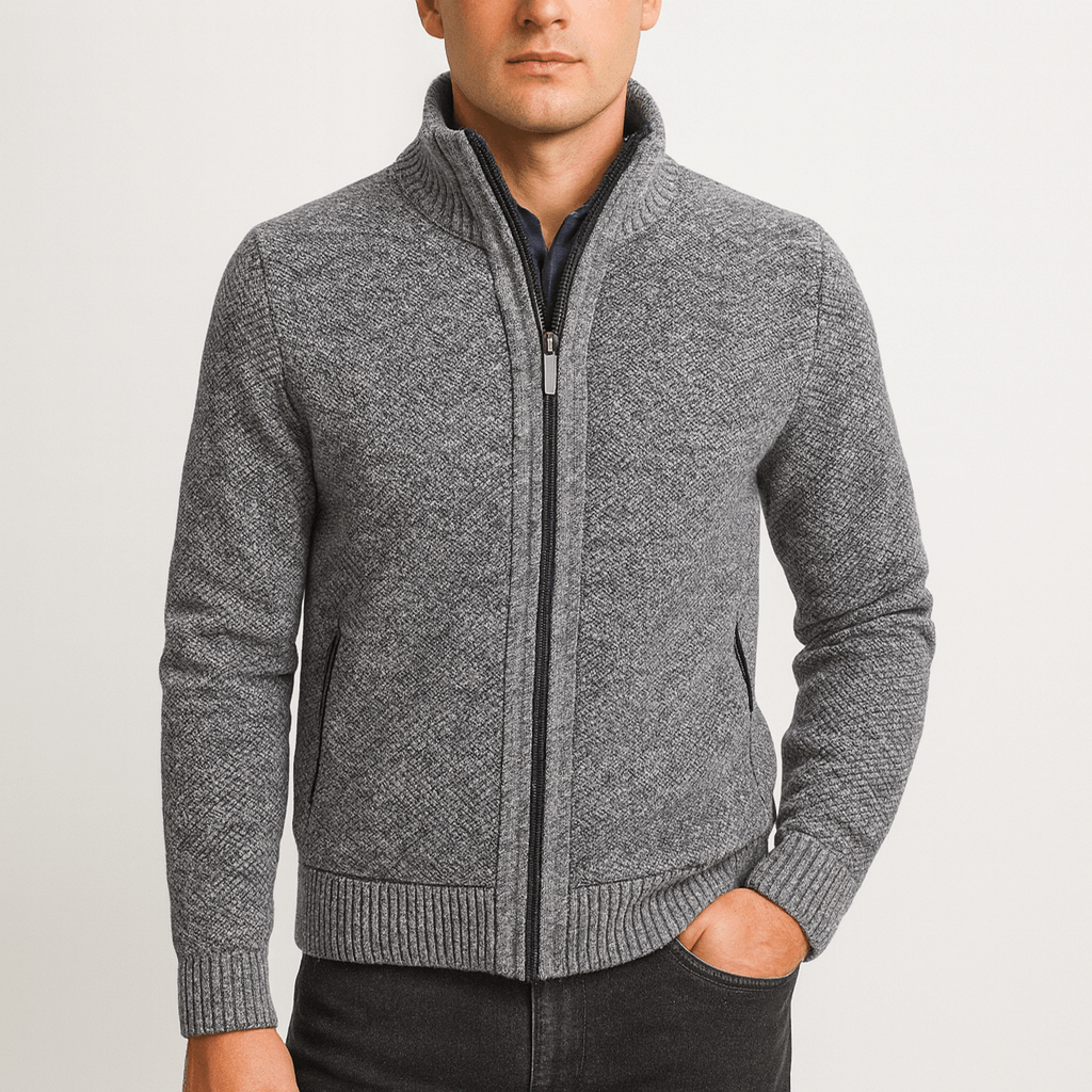 Structured Zip Cardigan
