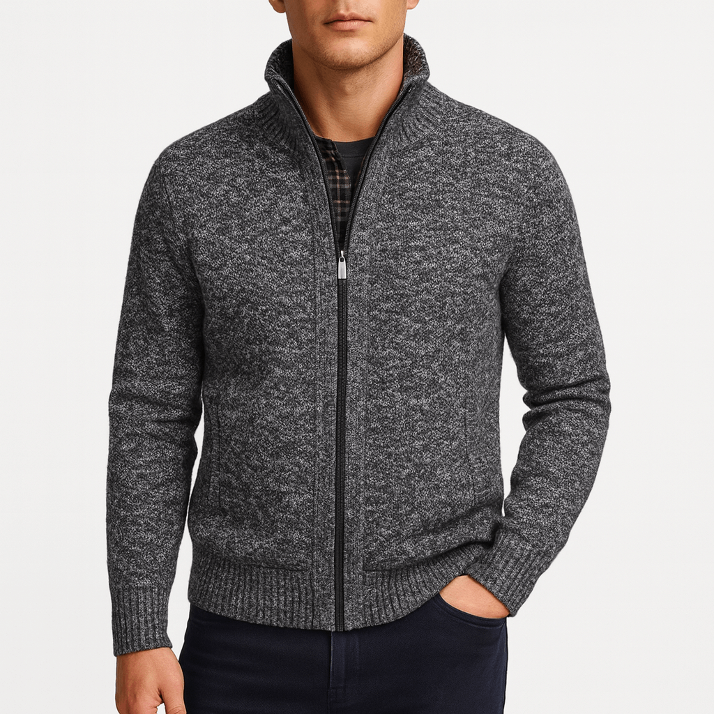 Structured Zip Cardigan