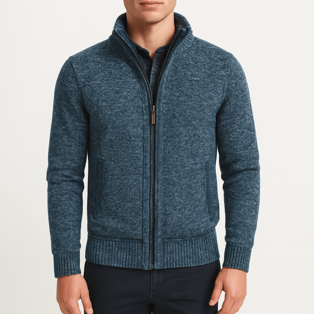 Structured Zip Cardigan