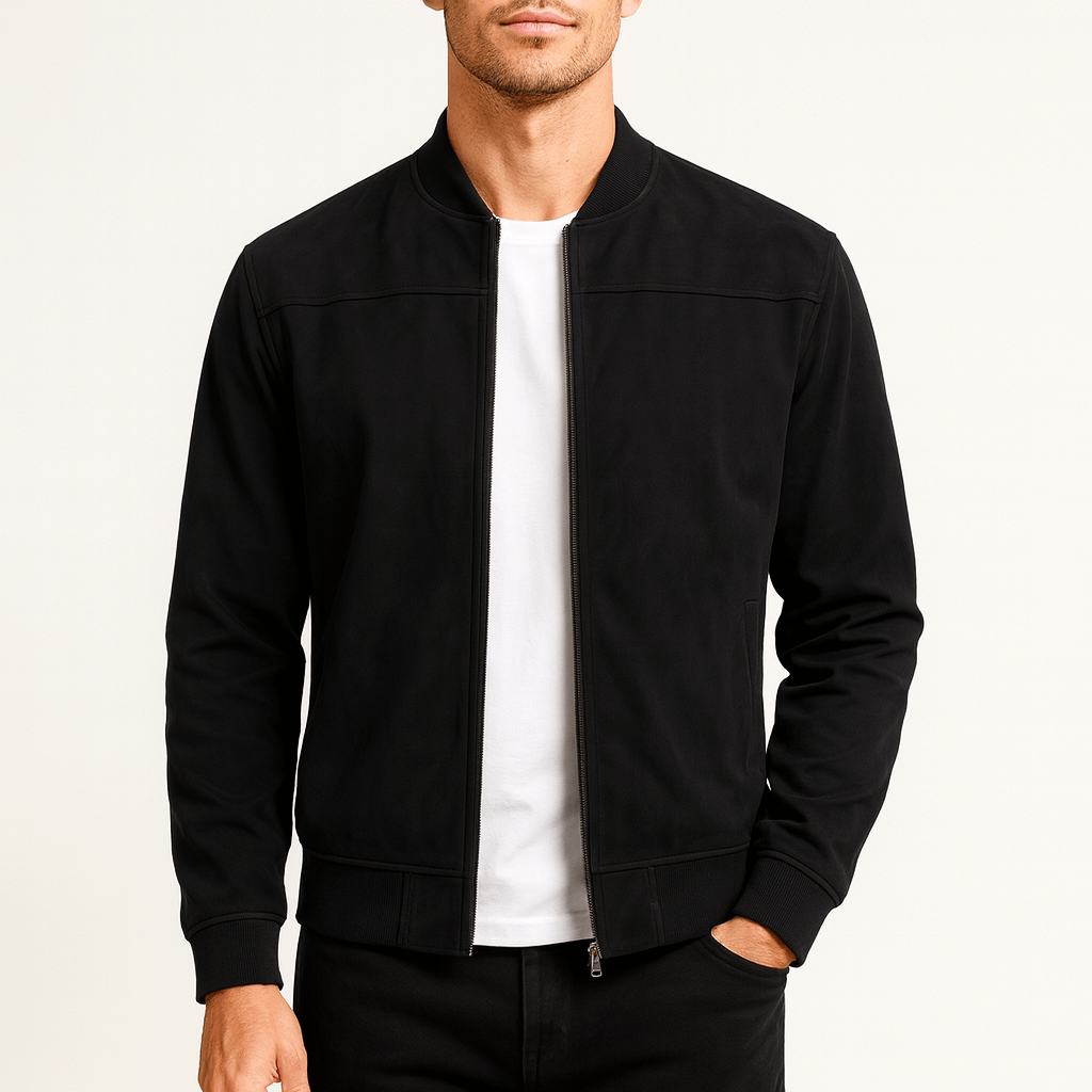 Suede Bomber Jacket