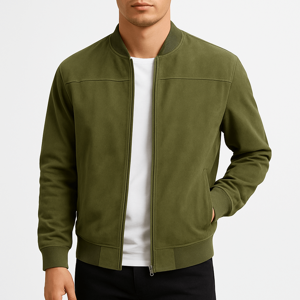 Suede Bomber Jacket