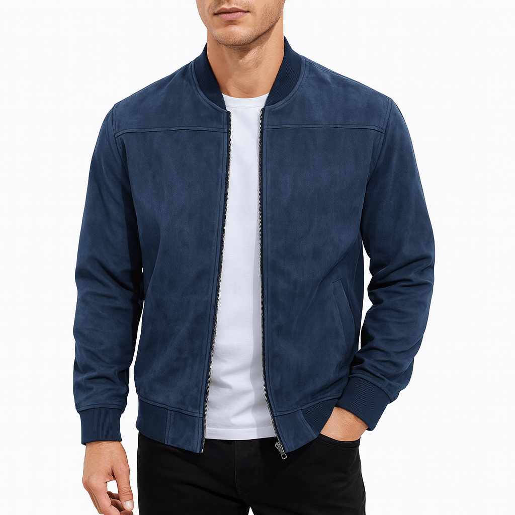 Suede Bomber Jacket