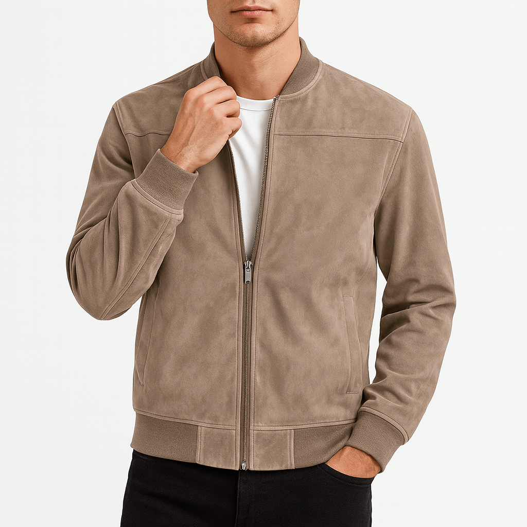 Suede Bomber Jacket